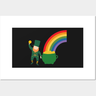 Pot Of Gold At The End Of A Rainbow Posters and Art